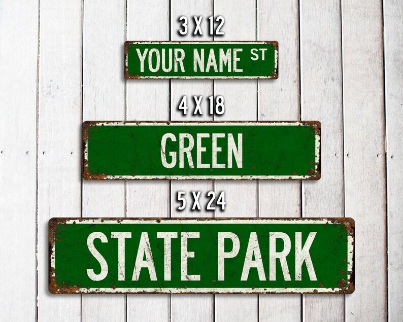 Custom Street Sign | Rusty Edge Name Plate | Vintage Metal Indoor ...