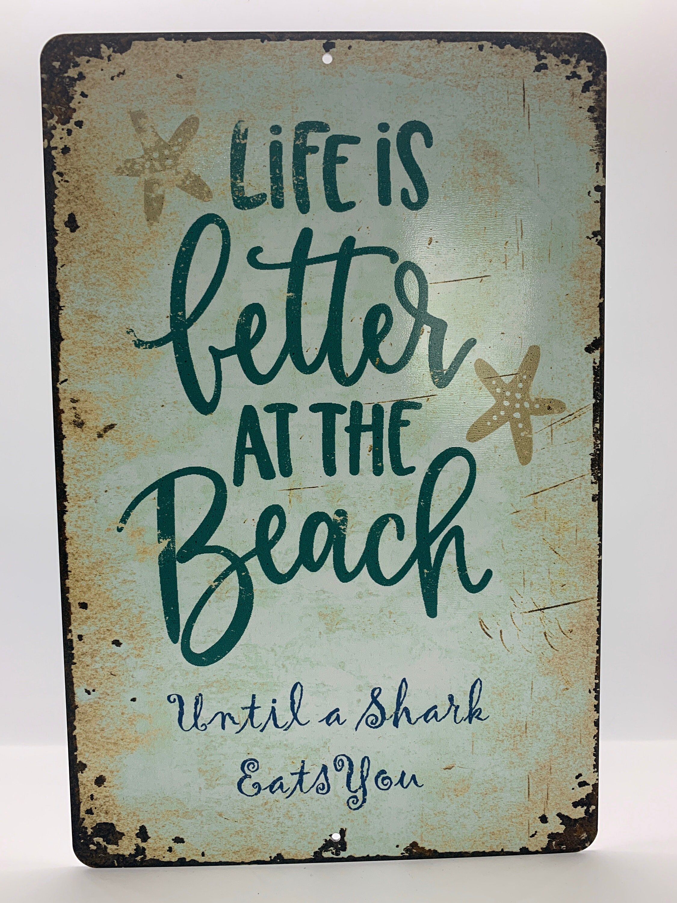 Life is Better at the Beach Funny Metal Sign | Etsy