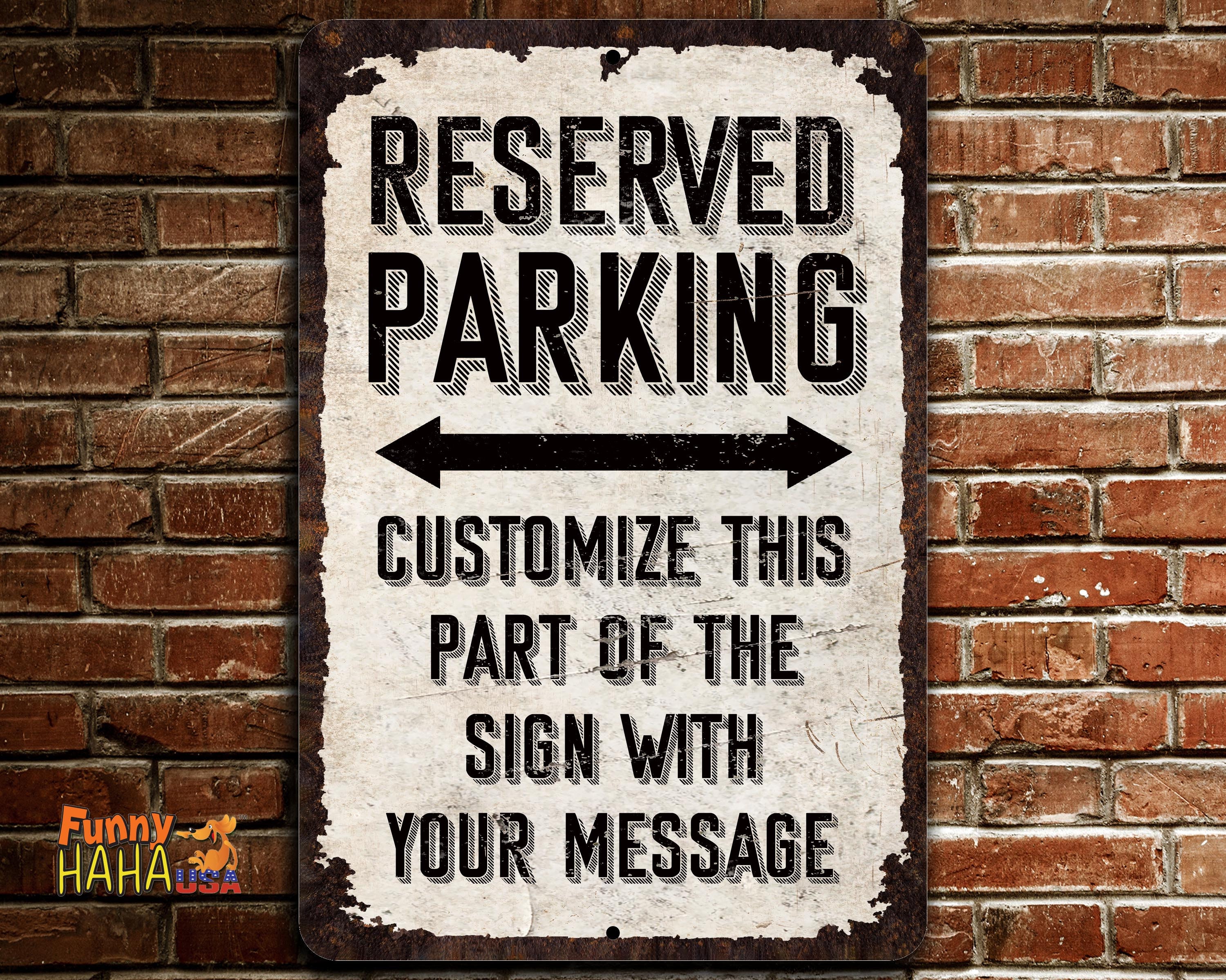 Custom Reserved Parking Only Sign Vintage Weathered Design - Etsy UK