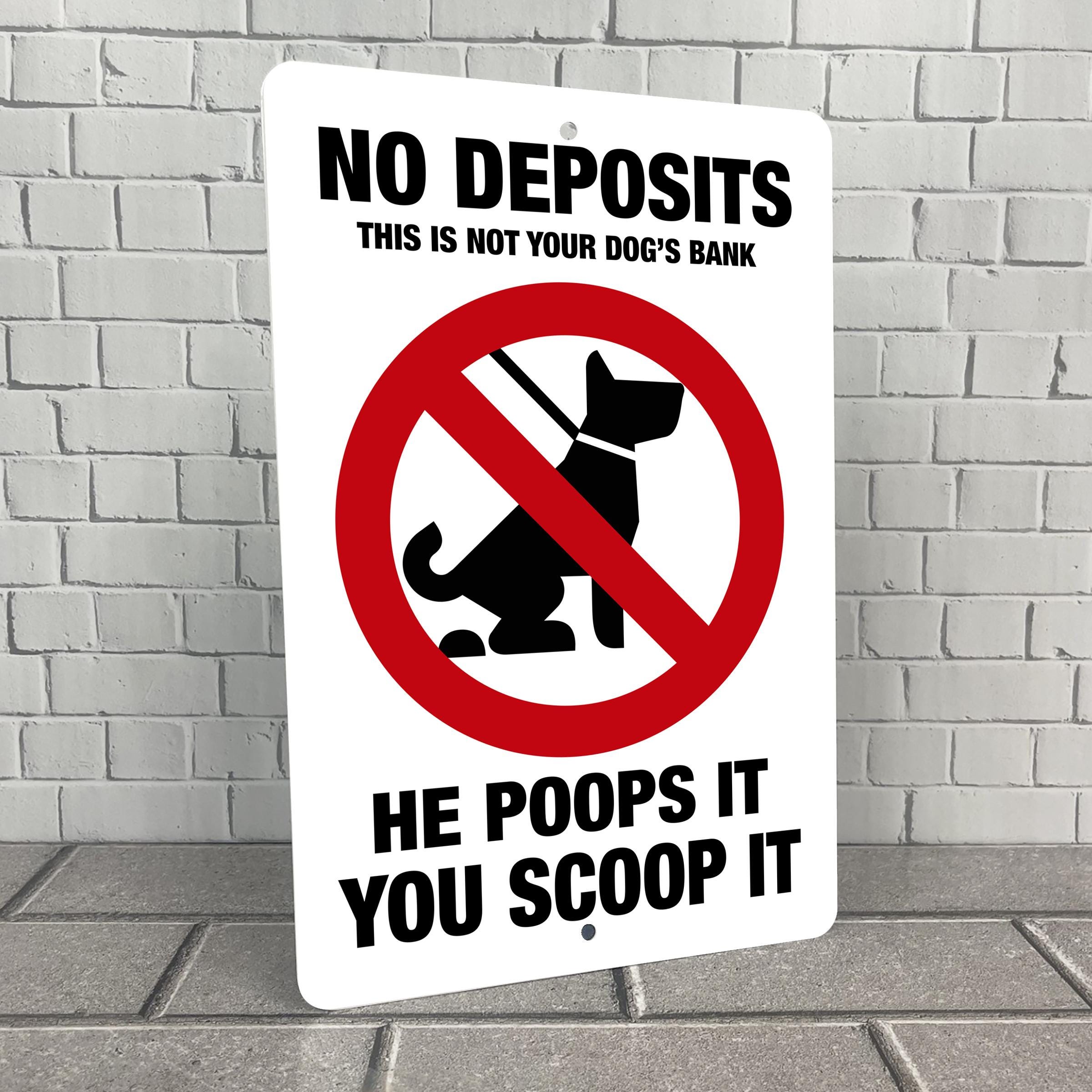 Dog Poop Signs Dog Poo Lawn Clean Up Sign – The Renmy Store