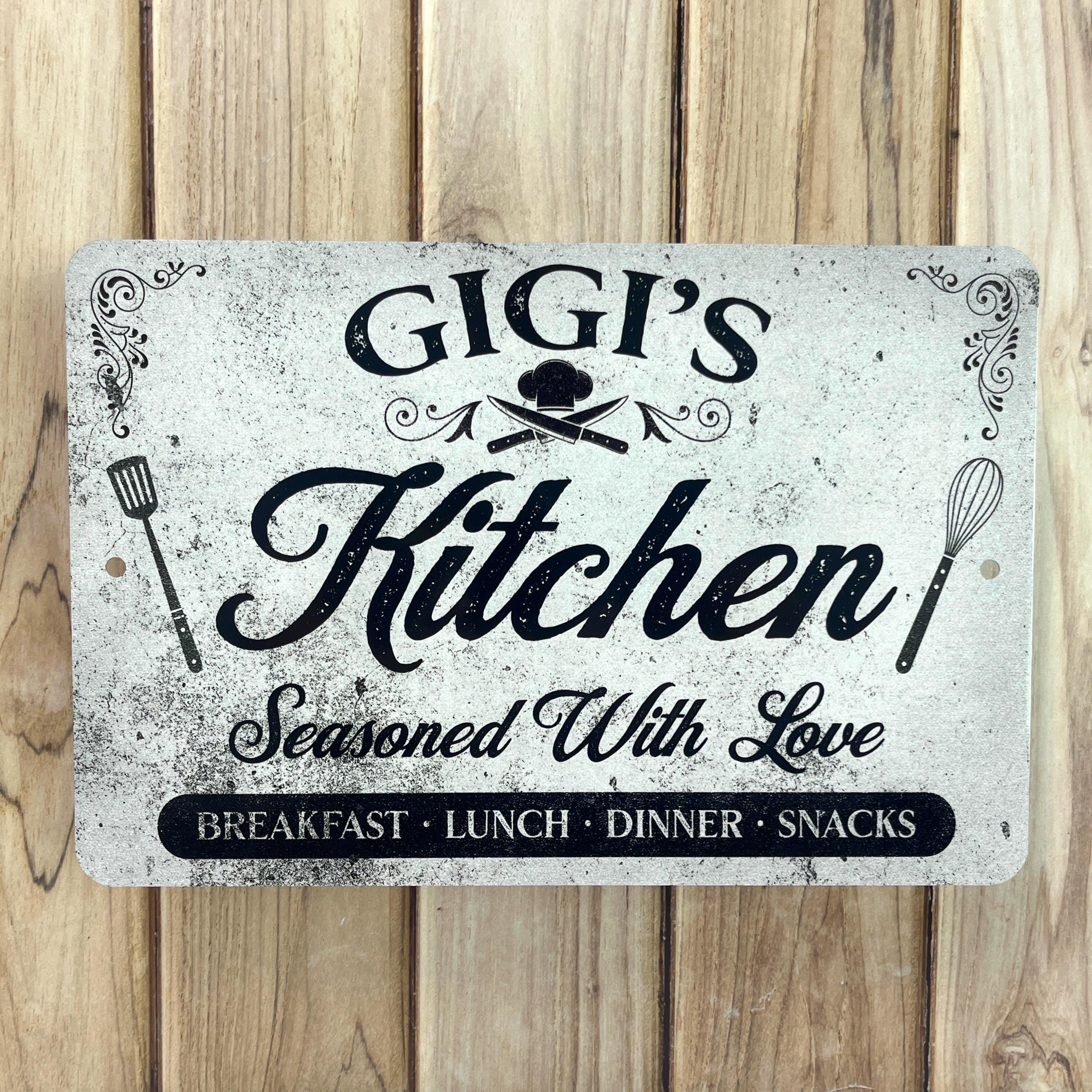 Kitchen Sign | Personalized | Vintage Design | Seasoned With Love ...