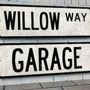 Custom Vintage-Style Metal Street Sign with Weathered Appearance - 6&quot; x 18&quot;