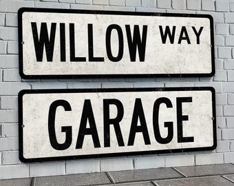 Custom Vintage-Style Metal Street Sign with Weathered Appearance - 6" x 18"