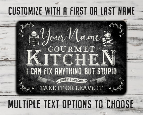 Rustic cheap kitchen signs