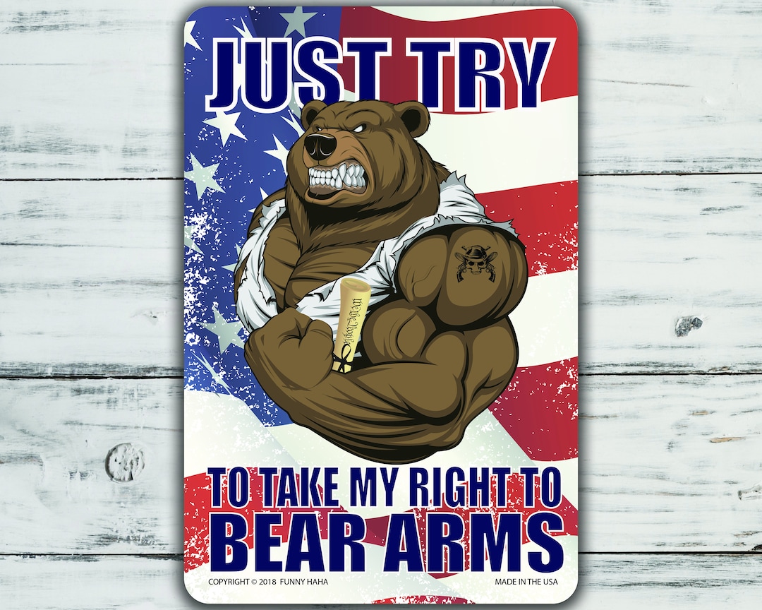 Right to Bear Arms Funny Metal Sign Etsy