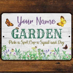Custom Floral Garden Sign