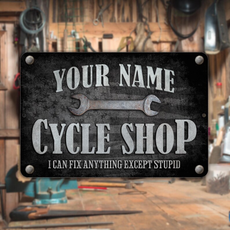 Custom Garage Sign, Personalized Sign, Can't Fix Stupid