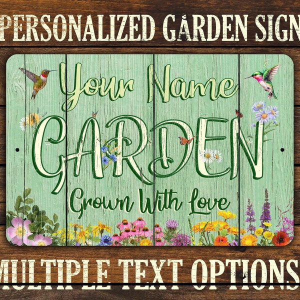 Custom Garden Sign | Personalized Flower Garden | Metal Garden Sign | Gift for Her | Mother's Day Gift