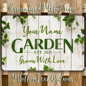 Garden Sign | Custom Garden Sign | Personalized | Rustic Design | Gift for Her | Mother's Day Gift