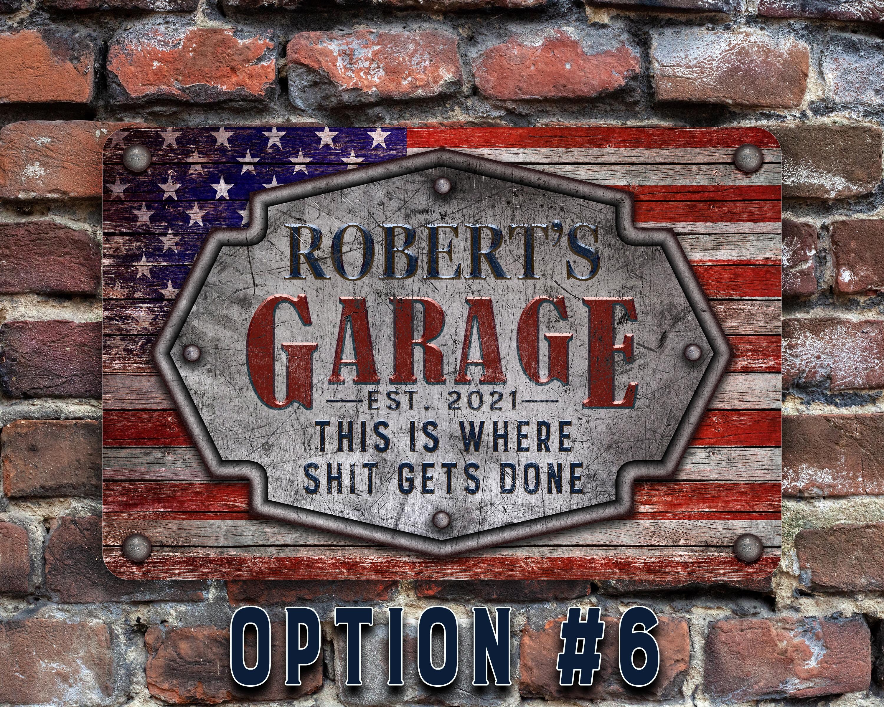 4 Plaques Vintage Garage