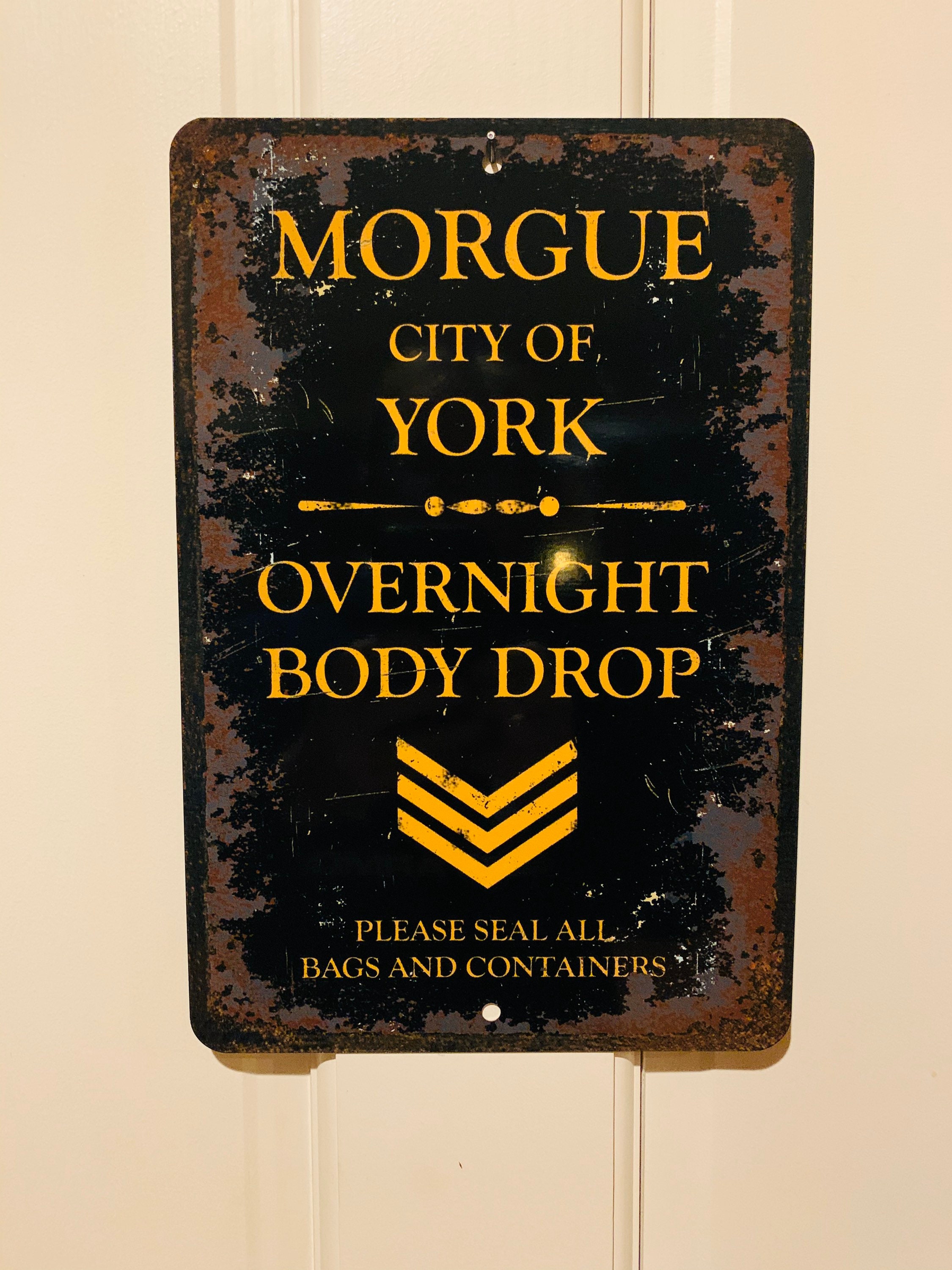 Morgue Sign Custom Morgue Metal Sign: Funny Rustic Body Drop Decor - Etsy
