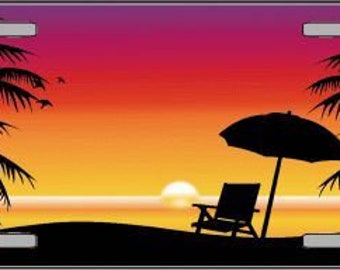 OCEAN SUNSET Add Your Name License Plate FREE SHIPPING OCEAN SUNSET Add Your Name License Plate FREE SHIPPING