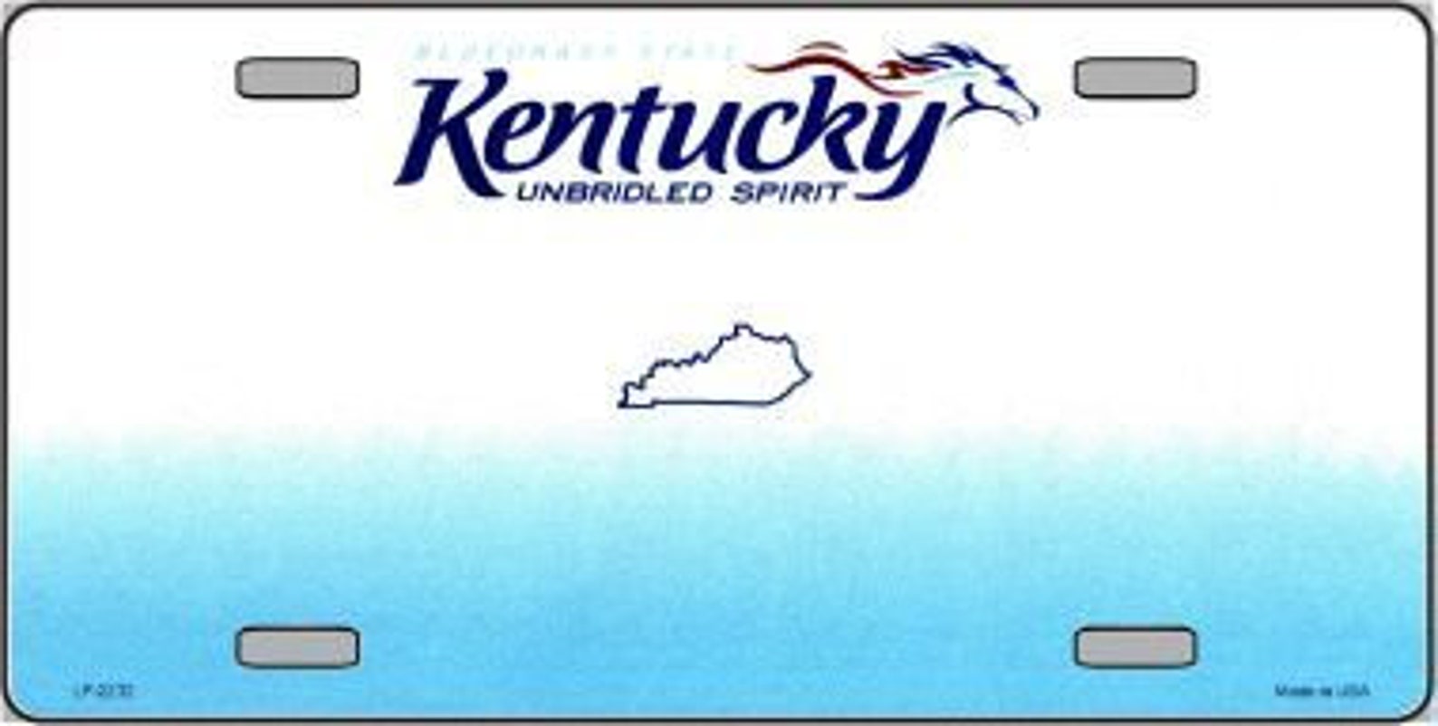 Kentucky Novelty State Blank Novelty Metal License Plate Etsy