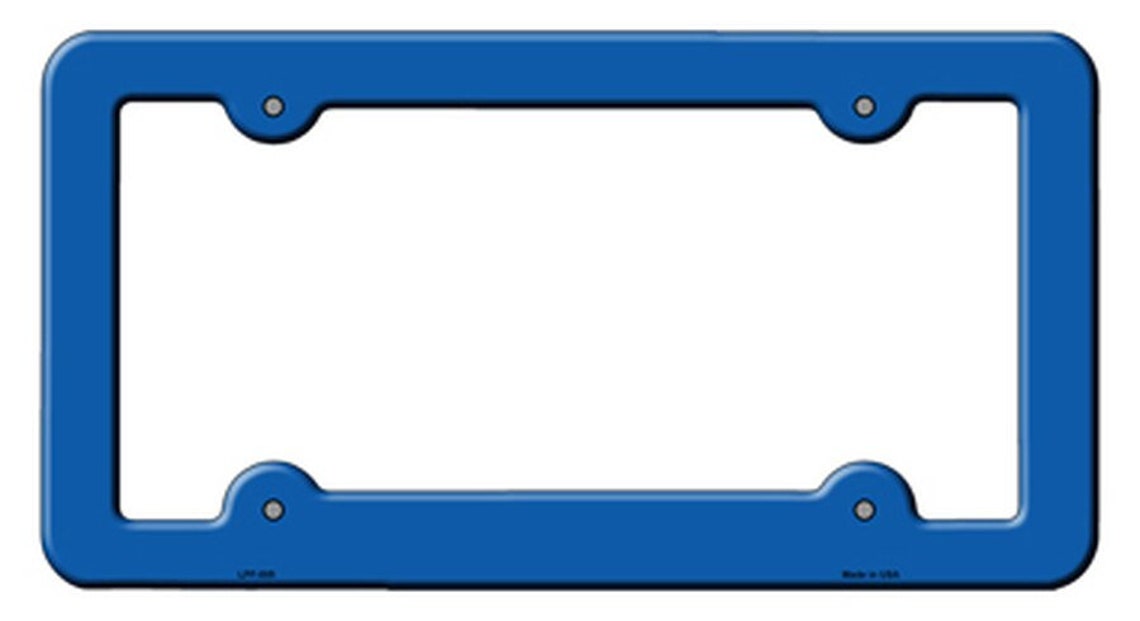 Blue Solid Novelty Metal License Plate Frame Etsy