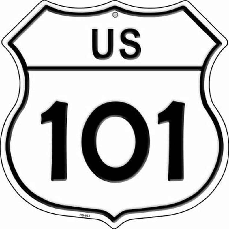 US Highway 101 Metal Novelty Highway Shield Sign | Etsy