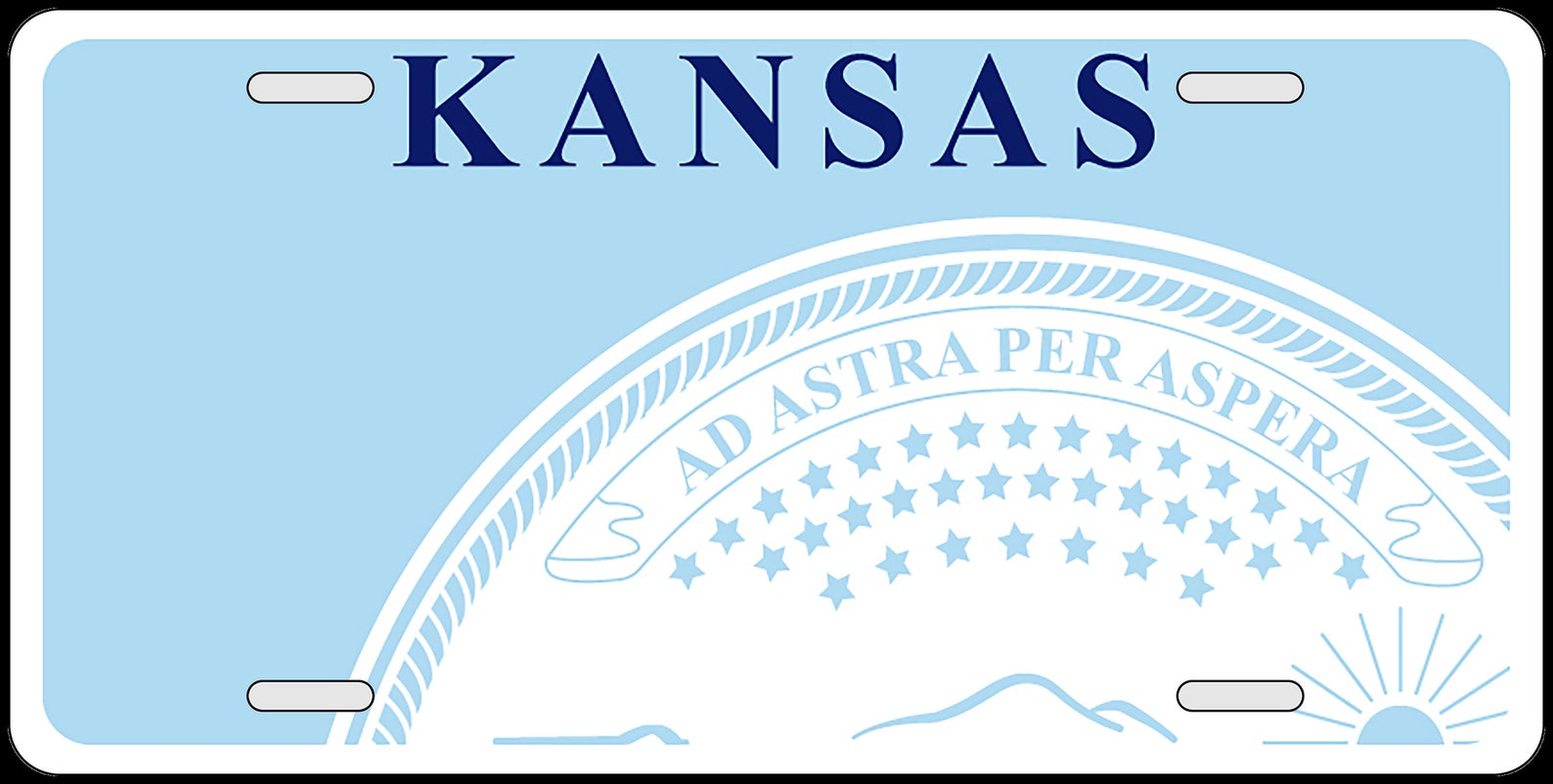 kansas-state-blank-novelty-metal-license-plate-etsy