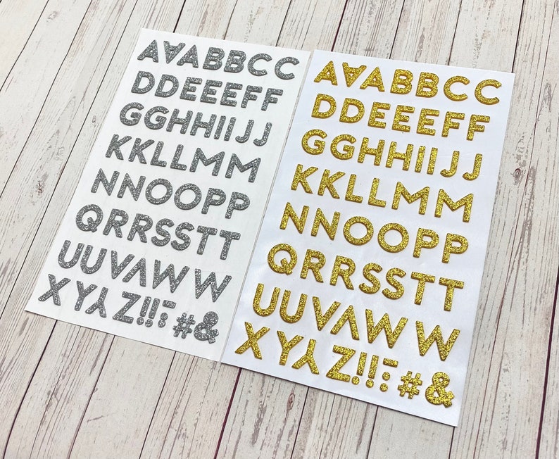 Foam Alphabet Letters Numbers Self Adhesive Stickers Glitter Etsy UK