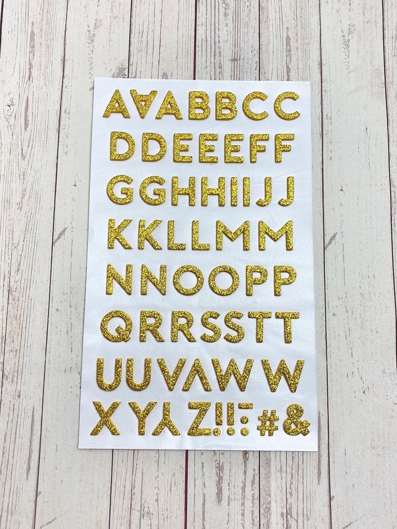 Foam Alphabet Letters Numbers Self Adhesive Stickers Glitter Etsy UK