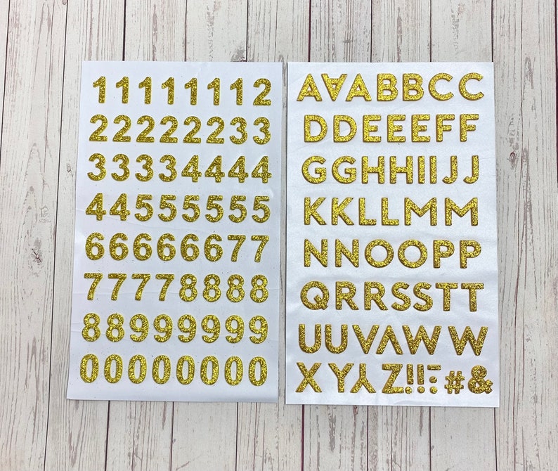 Foam Alphabet Letters Numbers Self Adhesive Stickers Glitter Etsy UK