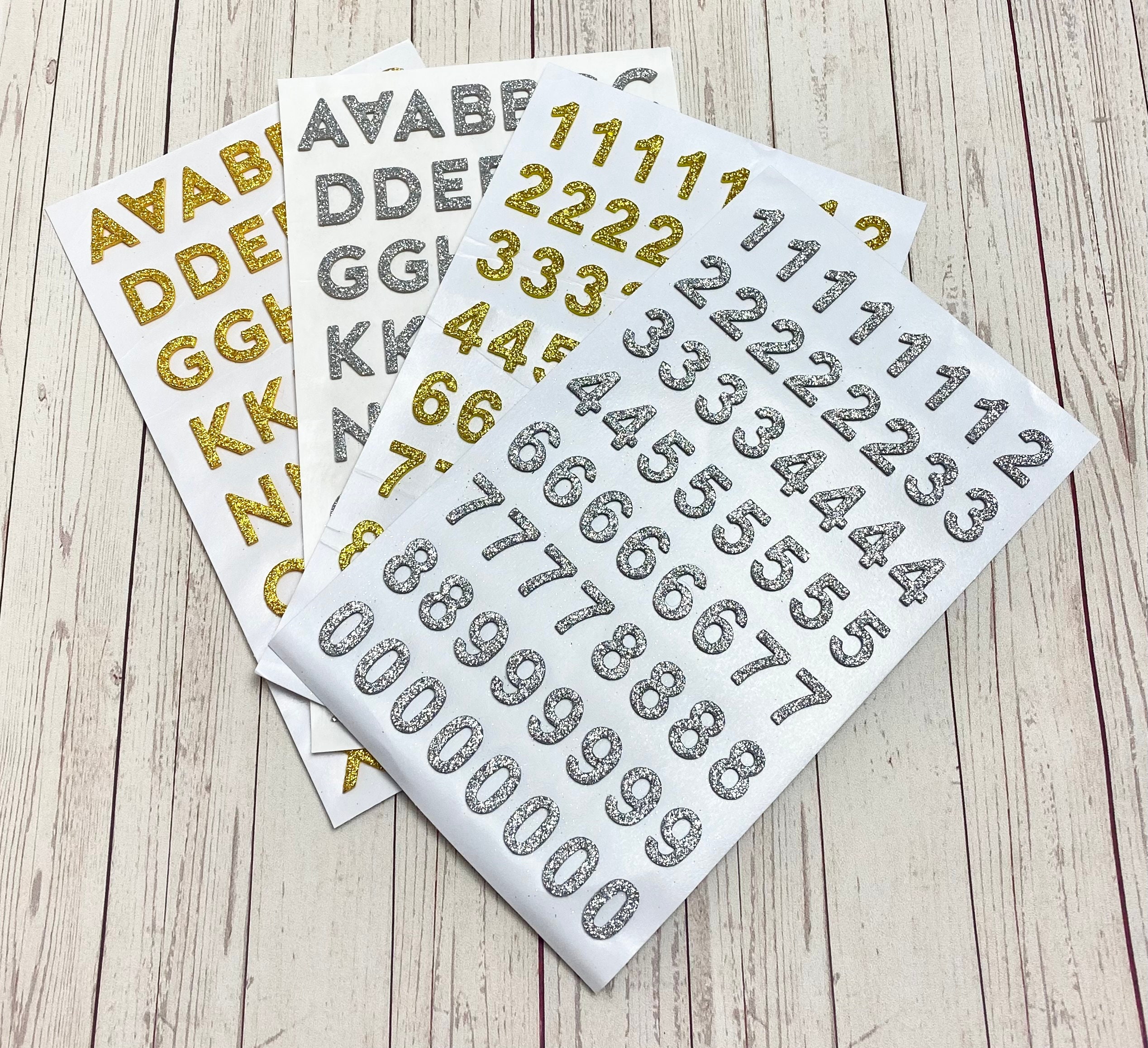 Foam Alphabet Letters Numbers Self Adhesive Stickers Glitter - Etsy UK