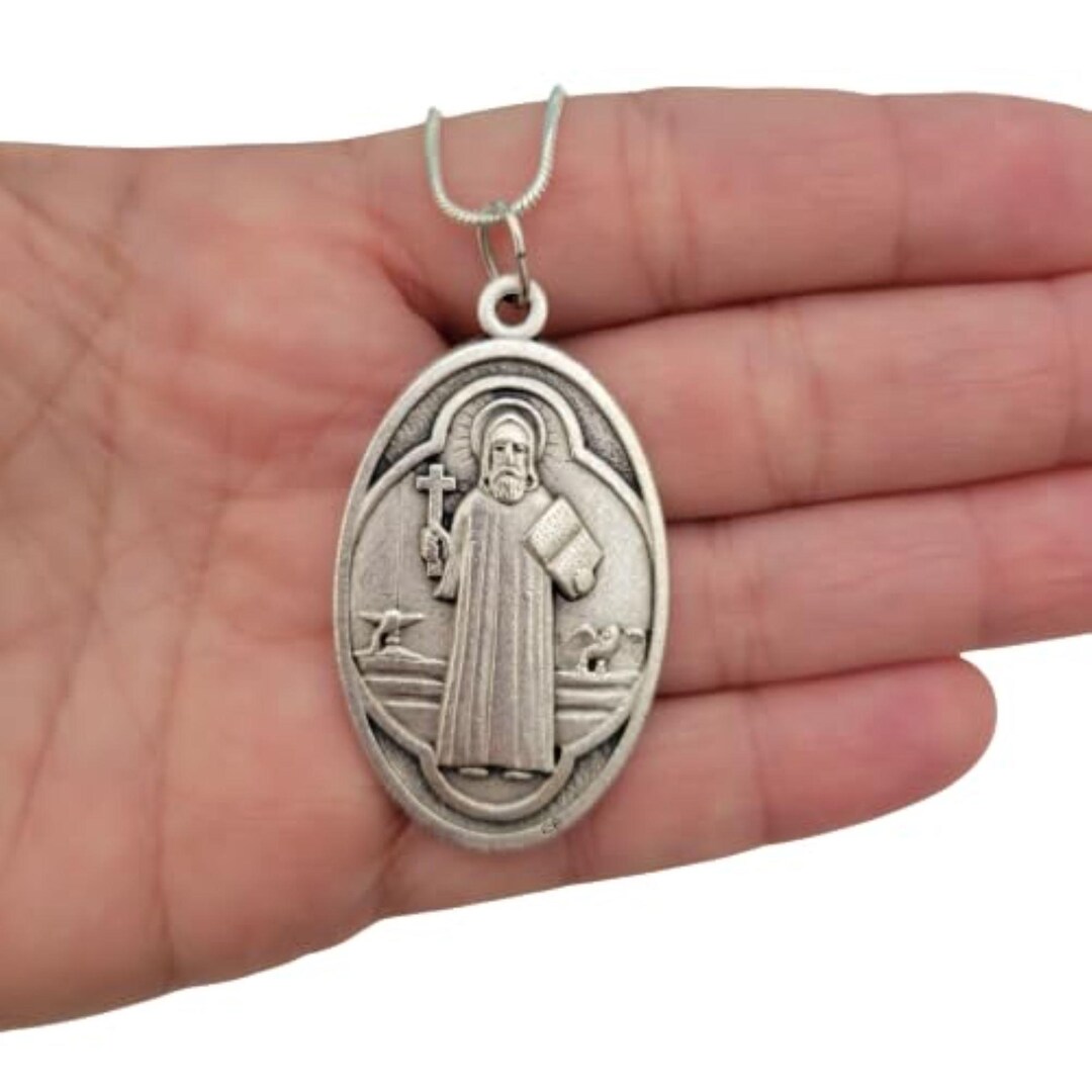 Saint Benedict Necklace Sterling Silver – San Benito Protection Pendant ...