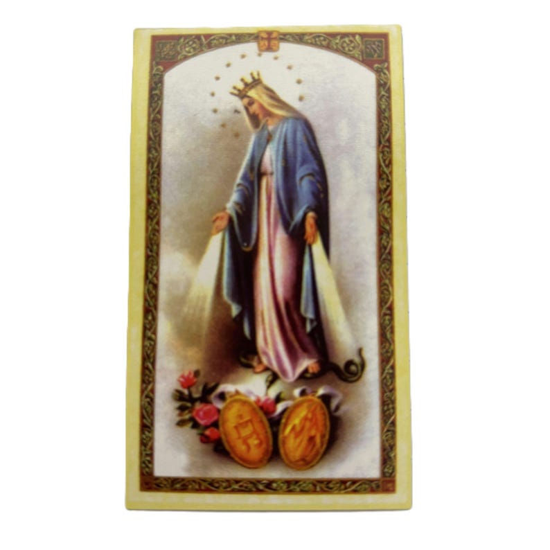 Virgin Mary La Virgen Milagrosa Our Lady Holy Card With Prayer in ...