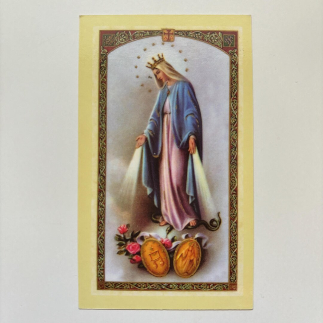 Virgin Mary La Virgen Milagrosa Our Lady Holy Card With Prayer in ...