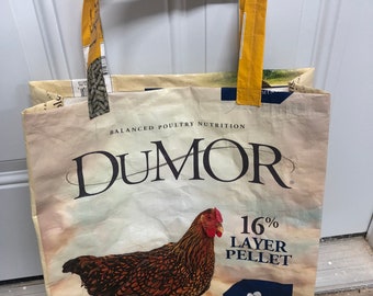 Recycled feed sack totes