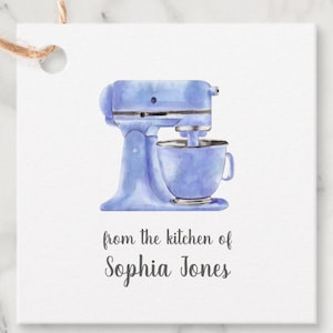Etiqueta de regalo personalizada y elegante, etiqueta de regalo de cocina personalizada e impresa, etiqueta de doble cara, de The Kitchen Of Gift Tag