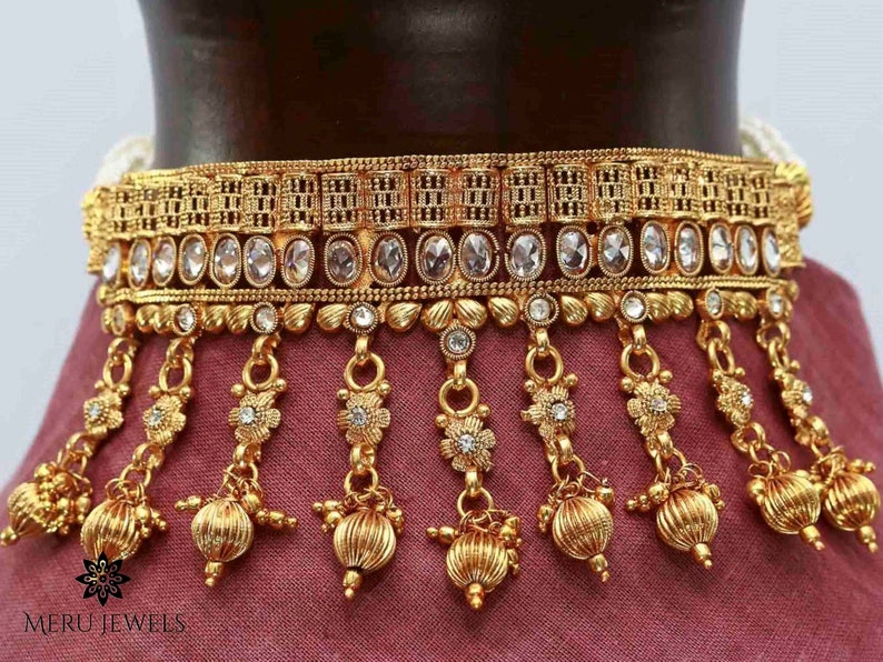 Wedding Jewelry Necklaces for Women Meru Jewels Indian Jewelry Necklace Set Traditional Indian Necklace Set Bridal Necklace Set