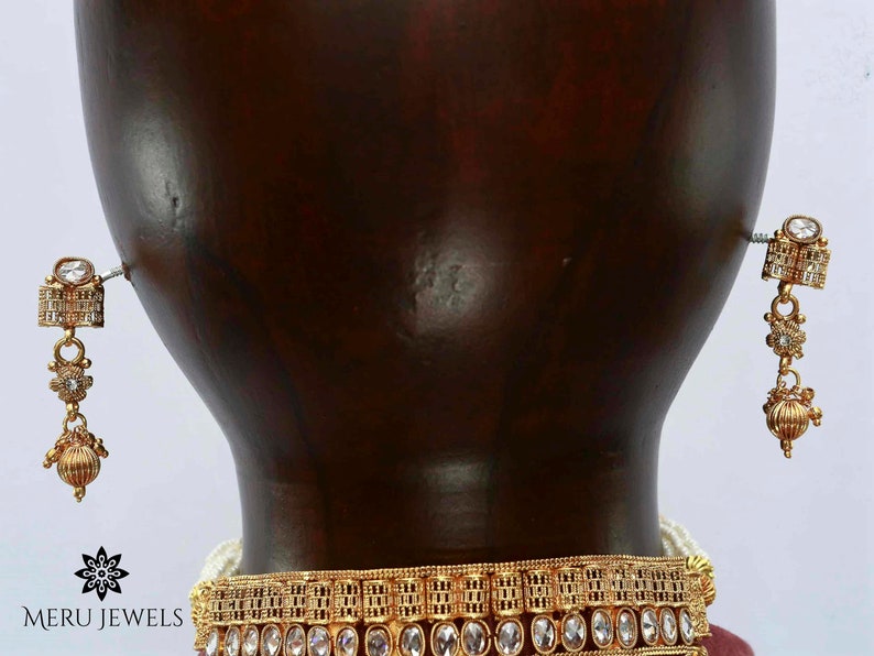 Wedding Jewelry Necklaces for Women Meru Jewels Indian Jewelry Necklace Set Traditional Indian Necklace Set Bridal Necklace Set