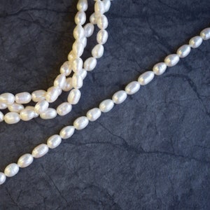 Pearl Fresh water 7 mm baroque beads strand 40 cm necklace beads