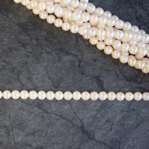 Pearl Fresh water 7.5 mm beads Strand 40 cm Necklace Beads