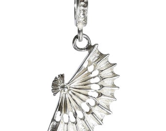 Bonaroca Charm bijoux pendentif éventail avec œillet, argent sterling, 4410