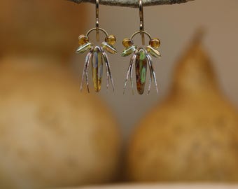 Topaz Bug Dangles  *  Interpretive Earrings by Firefly Earth and Sky  *  Artisan Gift