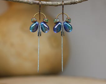 Sapphire Blue Dragonfly  *  Handmade Bug Earrings  *  Original Design by Firefly Earth & Sky