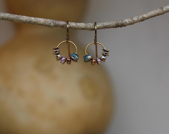 Tiny Caterpillar Earrings  *  Delicate Glass Dangles  *  Original Design by Firefly Earth & Sky