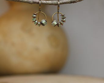 Peridot Caterpillars  *  Unique Earrings by Firefly Earth & Sky  *  Nature Lover Gift