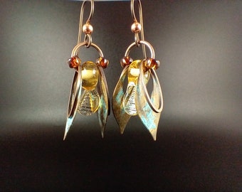 Cicada Earrings Interpretive Design Insect Jewelry Nature Gift