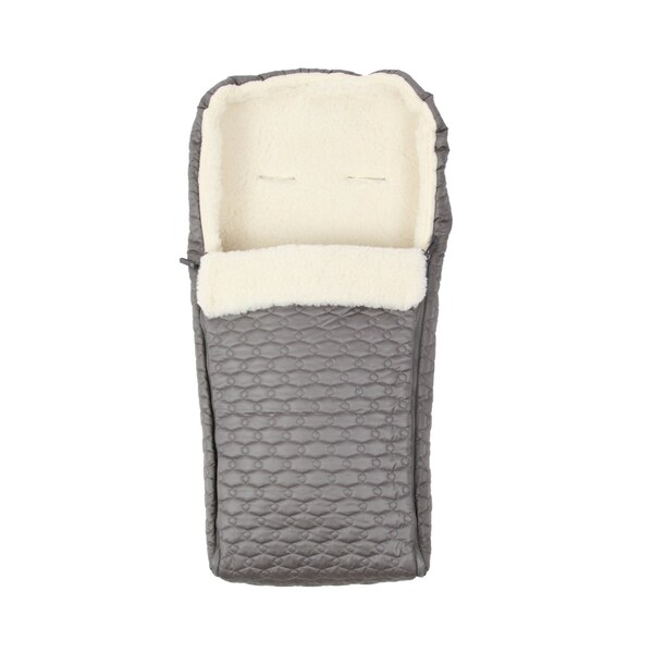 Stroller bunting, stroller footmuff for babies, suitable for girls and boys, Merino wool grey sleeping bag