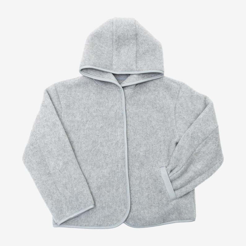 Grey Merino Wool Jacket Laguna image 8