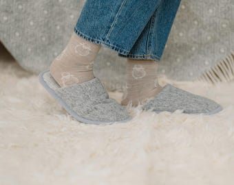 Zapatillas de casa de lana, zapatillas de casa para mujer y hombre