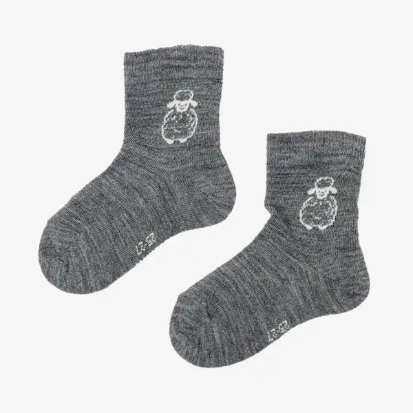 Merinowollsocken für Kinder, Perfekt für alle Jahreszeiten, Geeignet für Mädchen und Jungen, Süße Socken mit einem Schäfchenornament