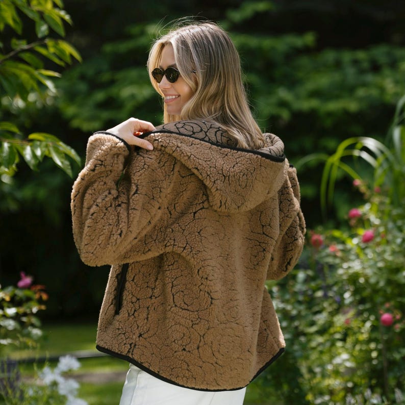 Dark Brown Merino Wool Jacket Laguna image 2