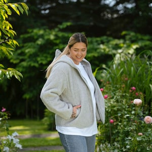 Grey Merino Wool Jacket Laguna image 6