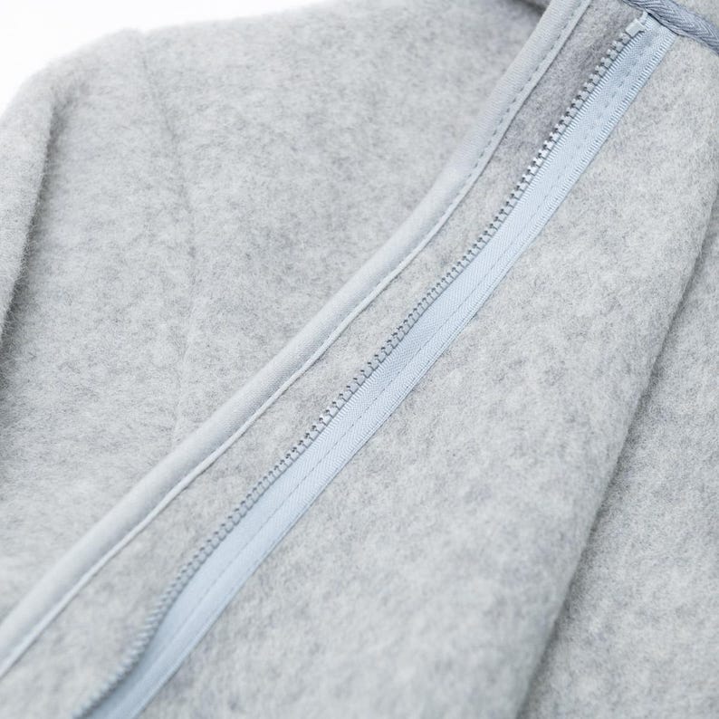 Grey Merino Wool Jacket Laguna image 10