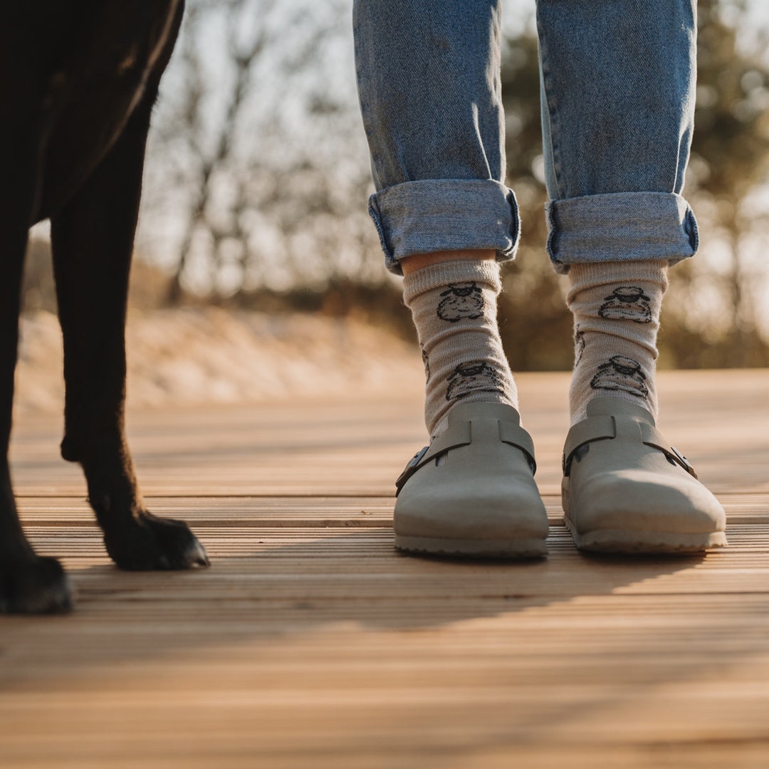 Brown Wool Socks for Women and Men, Merino Wool Socks, Socks for Sweaty