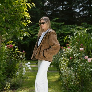 Dark Brown Merino Wool Jacket Laguna image 3