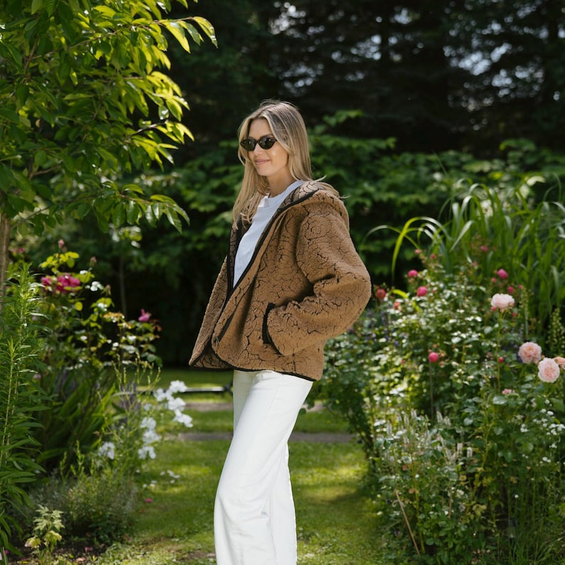 Dark Brown Merino Wool Jacket Laguna image 3