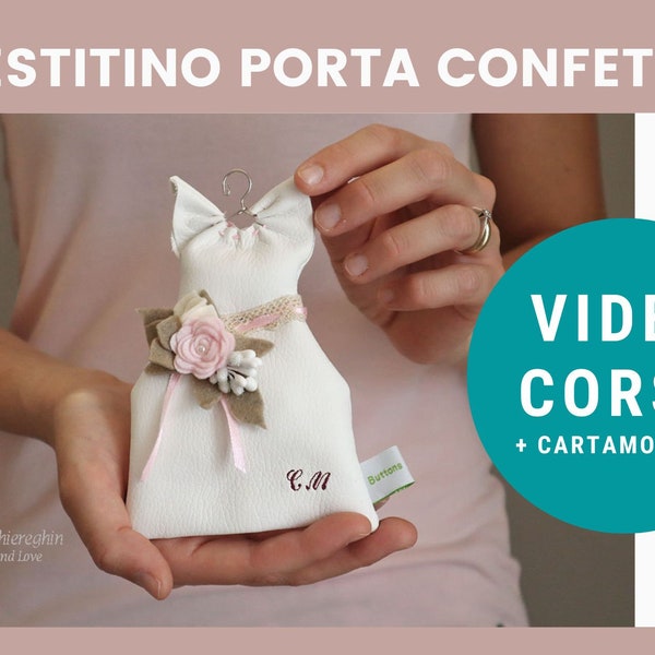 VIDEO CURSO con PATRÓN Vestido de piel sintética para confeti - idea original de recuerdo de boda DIY